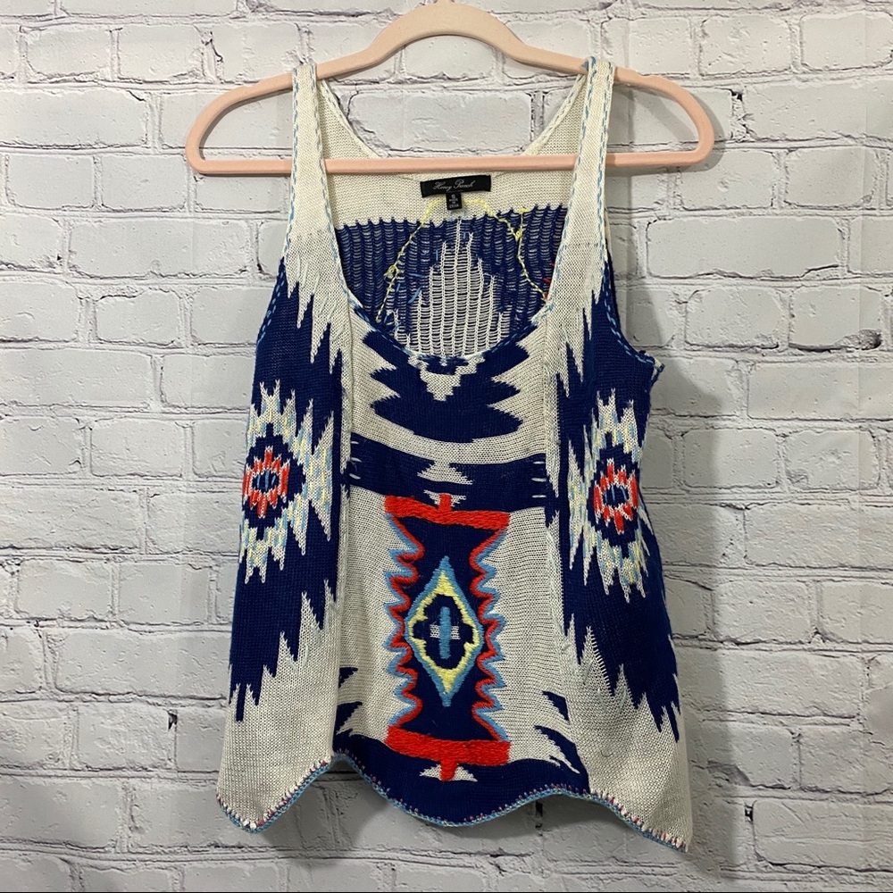 Honey Punch Tank Top Embroidered Size S